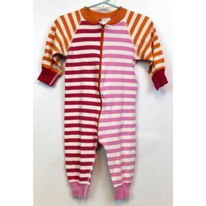Hanna Andersson Baby Sz 70 US 6 - 12 Mths Striped Long Sleeve One Piece Pajamas